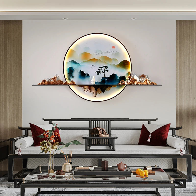 Modern Wall Picture Lamp Inside Creative Chinese Landscape