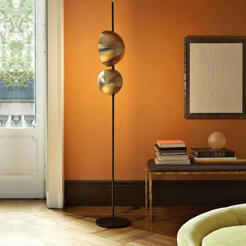 Black gold floor lamp LED minimalist Superluna Floor Lamp