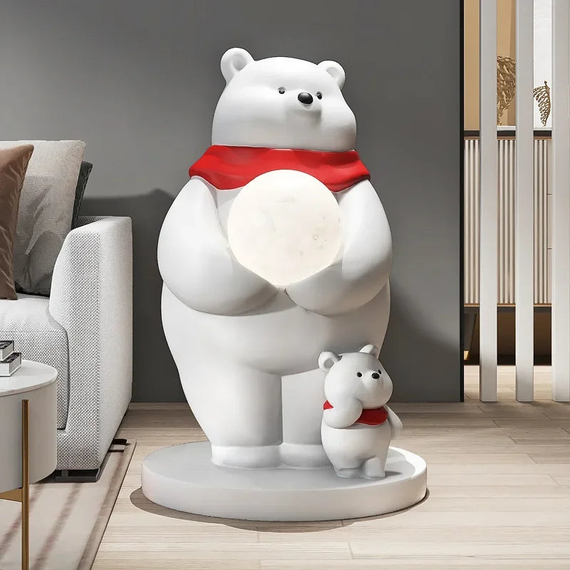 Home Decor New Polar Bear Decorative LED Floor Lamp Living Room