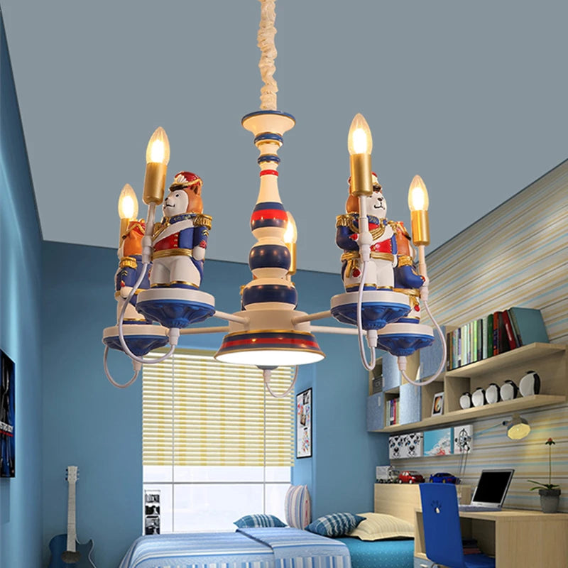 5 Heads LED Indoor Decorate Chandelier For Bedroom Study Toy Room Shop