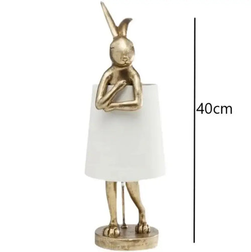 Nordic LED rabbit table lamp Designer resin rabbit desk lamp for study