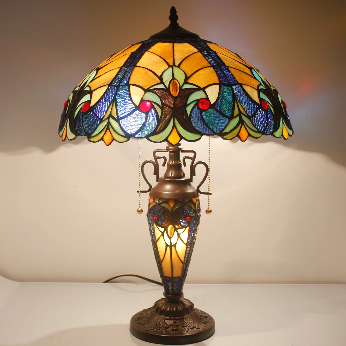 Tiffany Lamp Yellow Stained Glass Liaison Mather-DaughterY