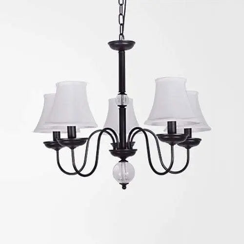E14 Large Ceiling Chandelier- Rustic Living Room Chandelier with Glass