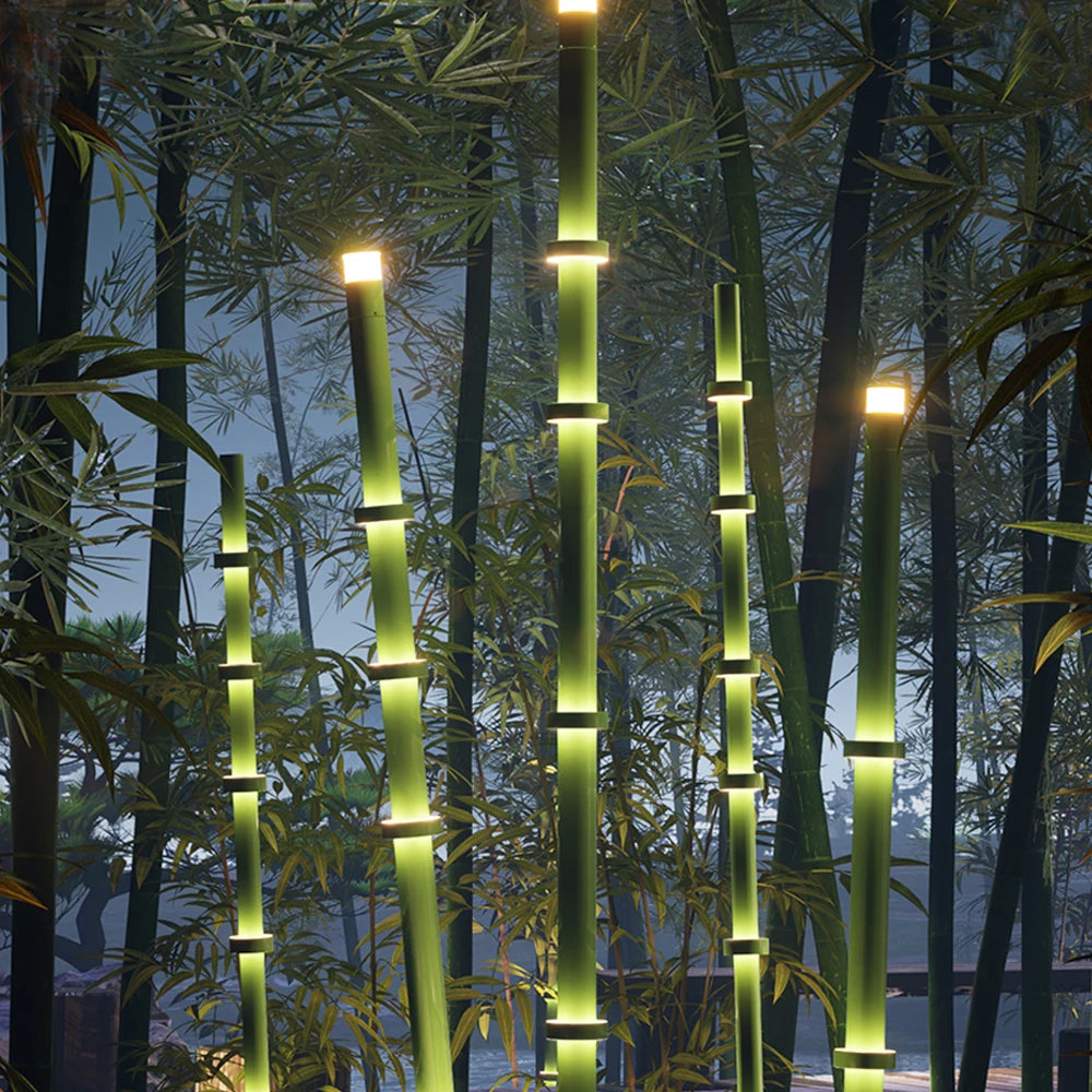 Garden Lights Outdoor Lighting Waterproof LED Light Bamboo Bollard