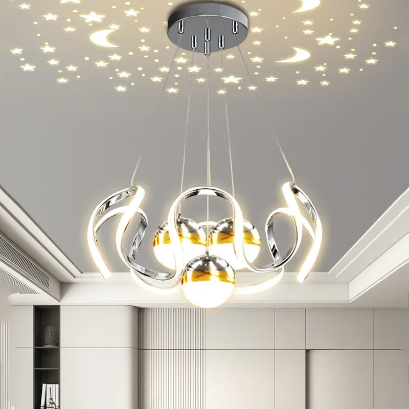 Modern LED Lustre Chandeliers Pendant Lights For Dining Living Room