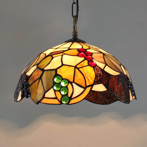 Retro Tiffany Pendant Lamp Led Colorful Stained Glass Pendant Lights