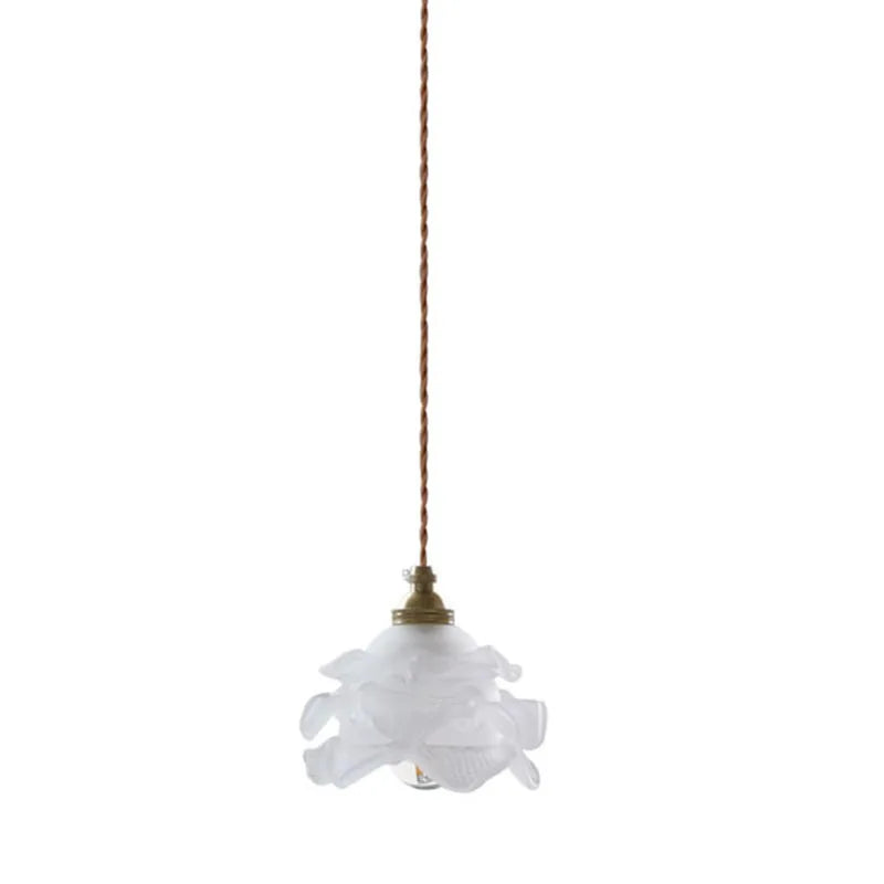 Modern Lustre Rose Pendant Light Brass Glass Pendant Lamp Home