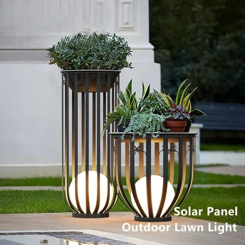 Solar Lawn Lamp Outdoor Patio Lights Fixture Waterproof Planters