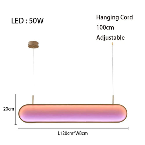 App Control RGB LED Light Pendant Lights Sunset Hanging Lamps for