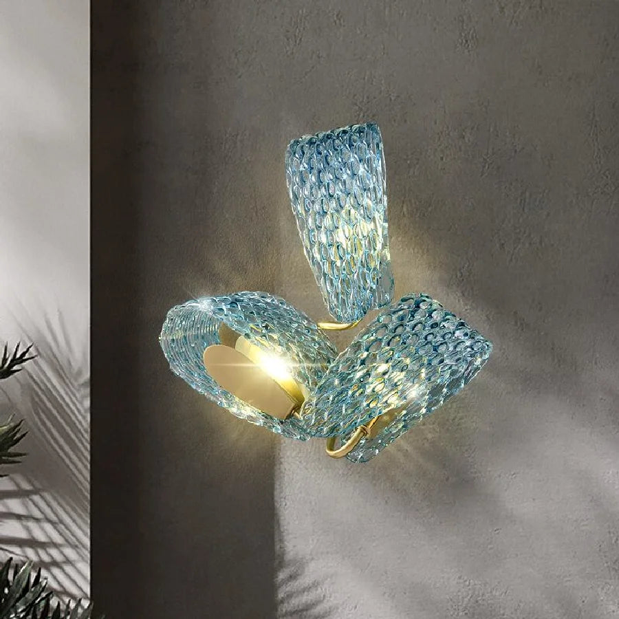 Designer crystal wall lamp luxury creative bedroom lamp modern LED