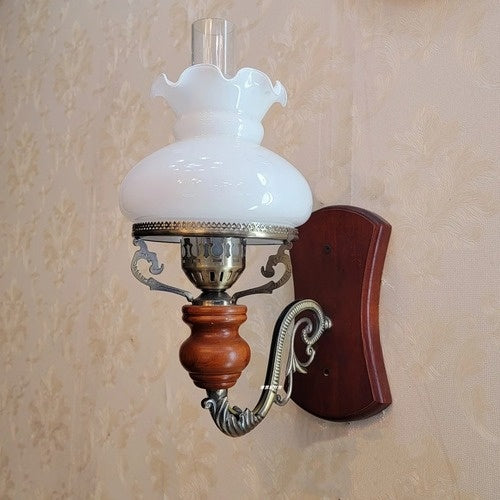 Nordic Wood Wall Lamp Sconce E14 Retro Bedside Vintage Indoor Lighting