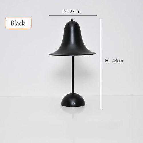 Bell Table Lamp Nightstand Light USB Rechargeable 2000mAh or AC