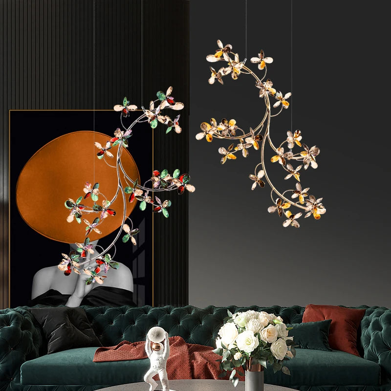 Modern Tree branches Crystal Chandelier For Living Room Luxury Home