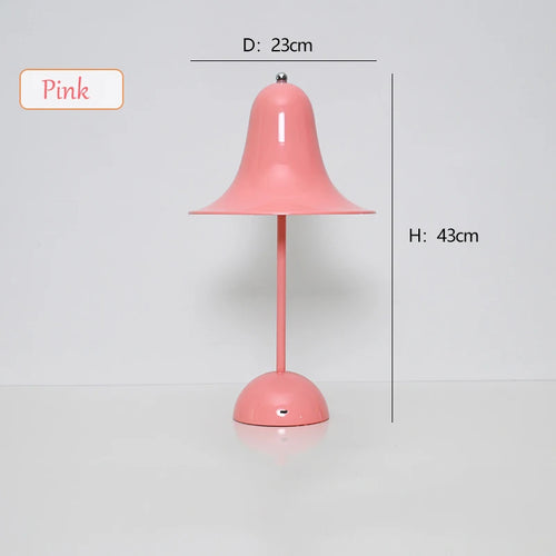 Bell Table Lamp Nightstand Light USB Rechargeable 2000mAh or AC