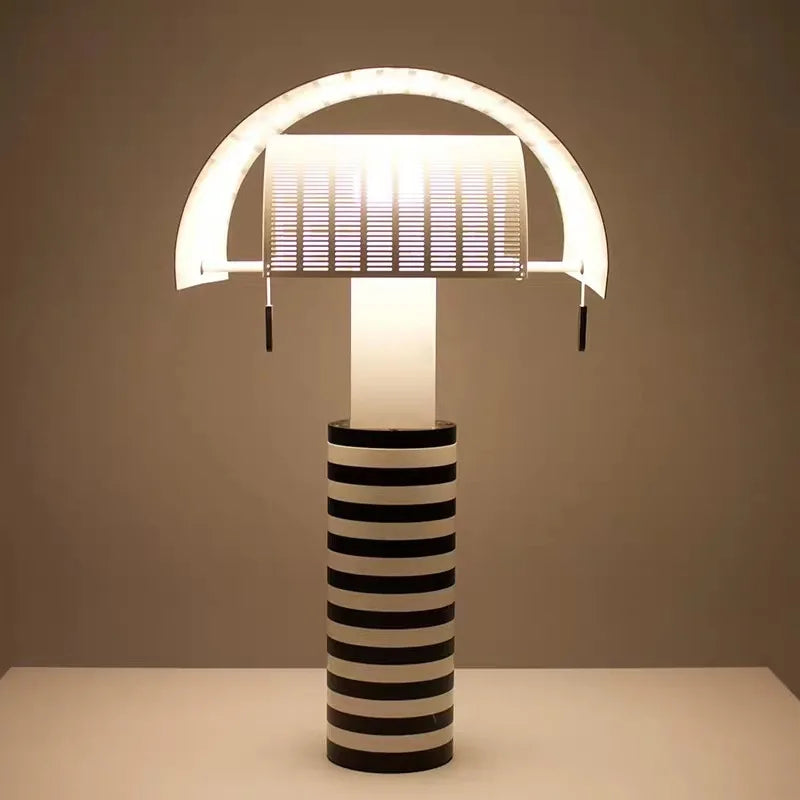 Designer Shogun Table Lamp Model Black and White Striped Table Lamp