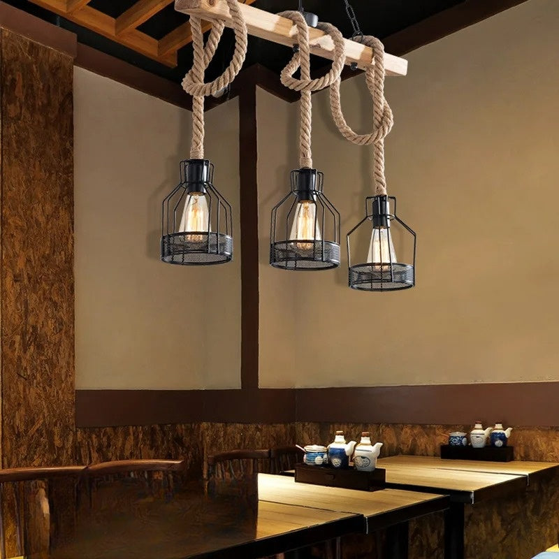 American Retro Industrial Style Bar Restaurant Chandelier Personality