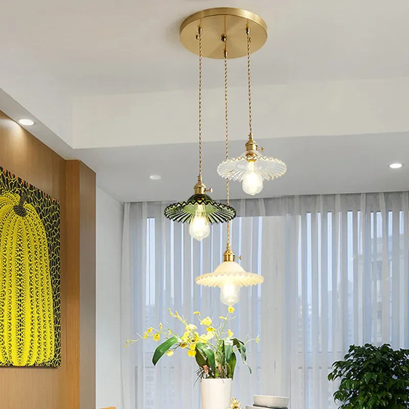 Glass Pendant Light LED Chandelier for Dining Room
