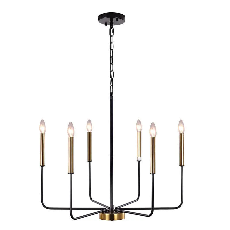 American Country Retro Industrial Style Iron Chandelier Candle