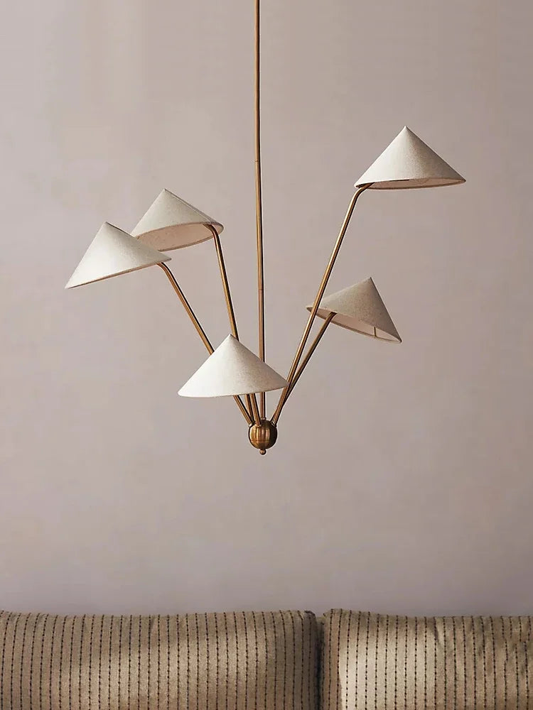 Wabi-sabi Ceiling Pendant Lamp Japan Cloth Hanging Chandelier Living