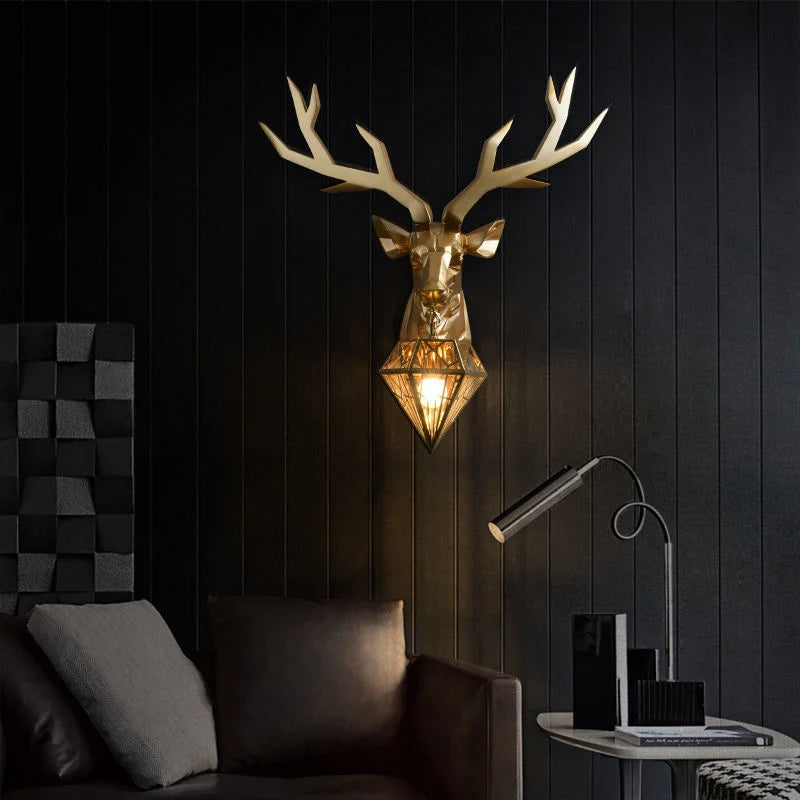 Contemporary Indoor Decoration Deer Animal LED Wall Lamp Living Room