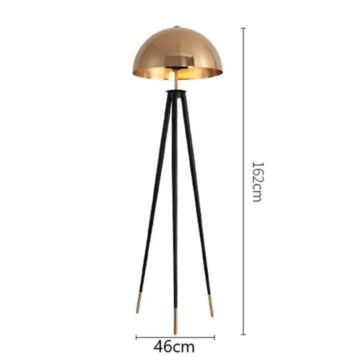 Modern Mushroom Head Floor Lamp Designer Metal Electroplating Home
