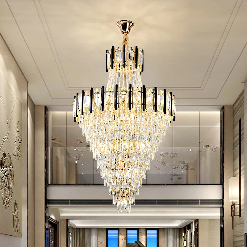 Villa Living Room post-modern Crystal Chandelier Light Luxury Duplex