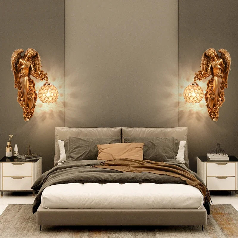 Nordic Modern Angel Wall Lamps Living Room TV Background Wall Decor