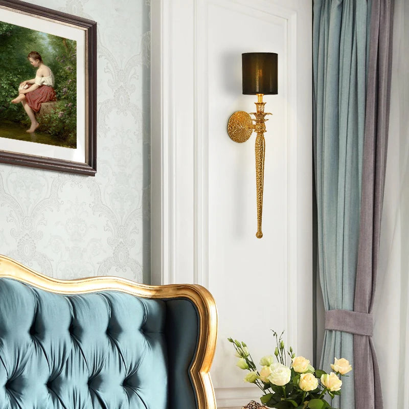 French Modern Luxury Bedroom Lighting Wall Sconces Hotel Corridor