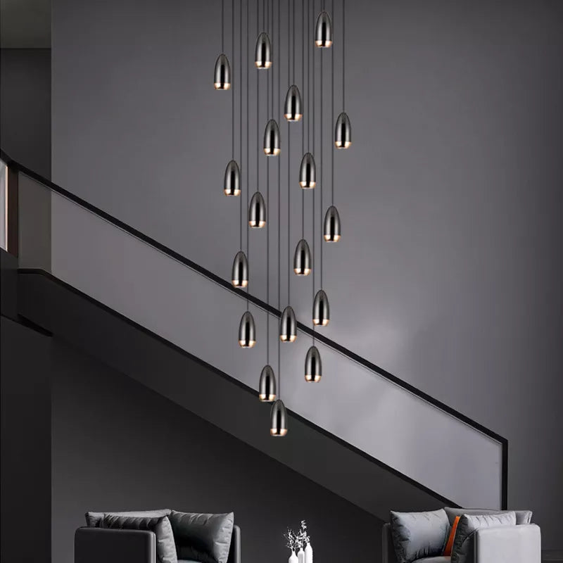 Designer Villa Stair Chandelier Nordic Modern Simple Light Luxury Hall
