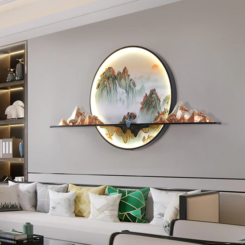 Modern Wall Picture Lamp Inside Creative Chinese Landscape