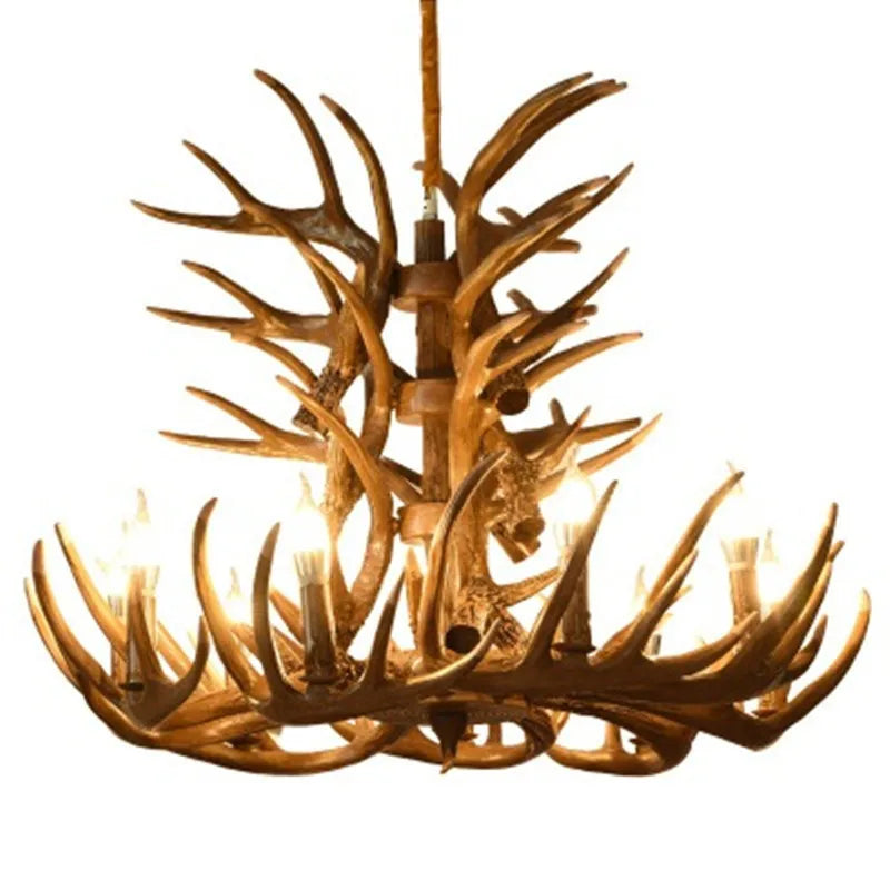 American Country Antler Pendant lights Candle Antler Chandelier