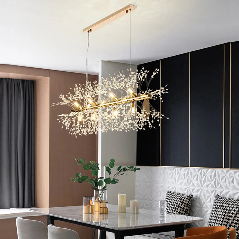 Modern Nordic Creative Dandelion LED Chandeliers 9/12 Head For Indoor