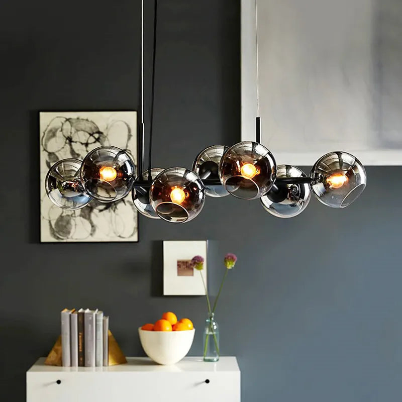 Nordic Glass Chandelier for Dining Room Kitchen Living Room Bedroom