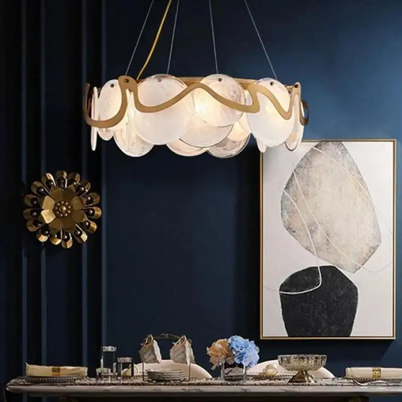 Nordic Dining Room Glass Led Pendant Lights Lustre Gold Modern Hanging