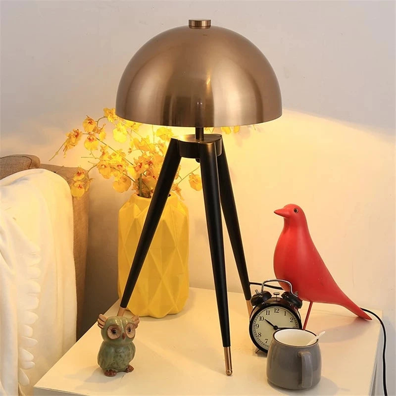 Modern Mushroom Head Floor Lamp Designer Metal Electroplating Home