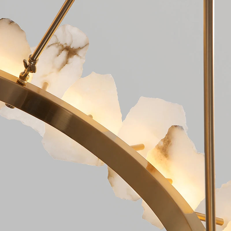 Art Deco Design Living Room Marble Chandelier LED Lamp AC110V 220V