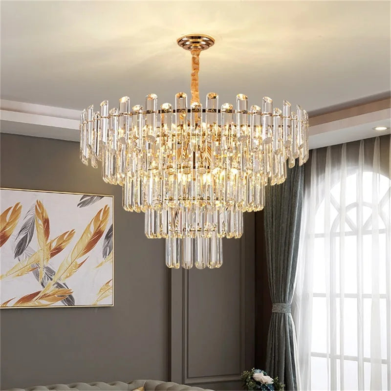 Postmodern Chandelier Fixtures Crystal Pendant Lamp Luxury Light