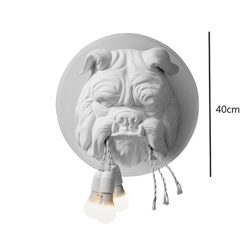 Animal LED Wall Lamp Resin Dog Decorative Wall Lights Living Room