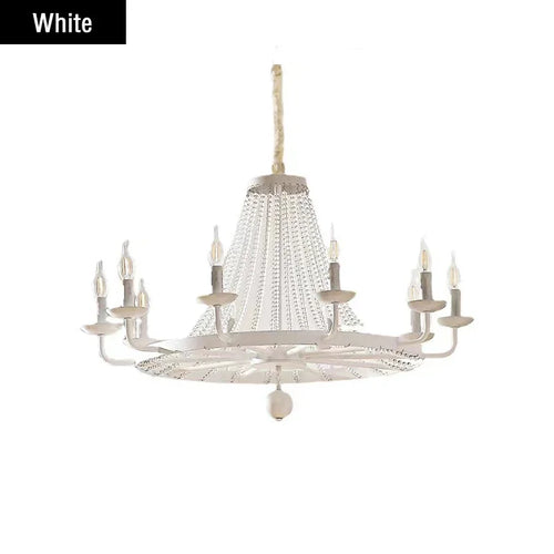 American Country Candle Crystal Chandelier Living Room Dining Room