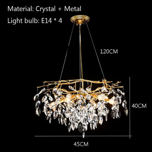 Artist Tree branch Chandelier luxury Modern living room Decorative