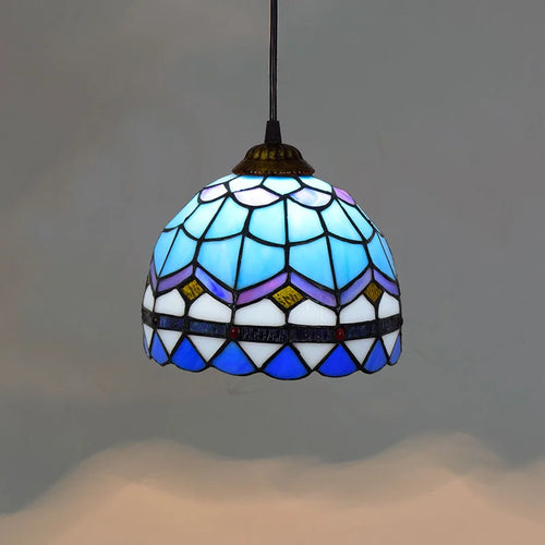 Tiffany Stained Glass Pendant Lights Vintage Mediterranean Kitchen Led