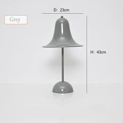 Bell Table Lamp Nightstand Light USB Rechargeable 2000mAh or AC