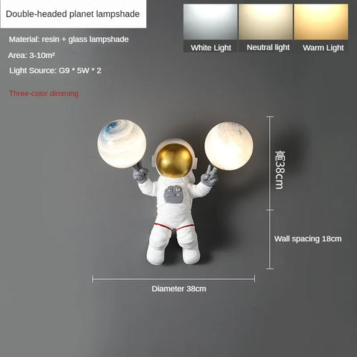 Astronaut Wall Lamp for Children's Room Home Decora Lighting Fixtures