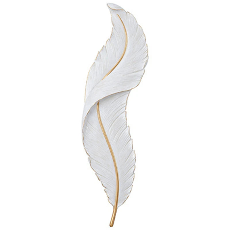 Led White Feather Wall Lamp For TV Backdrop Bedroom Bedside Aisle