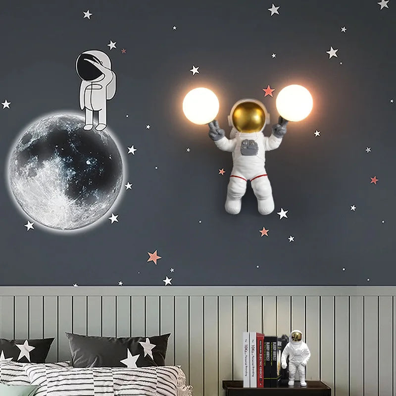 Astronaut Wall Lamp for Children's Room Home Decora Lighting Fixtures