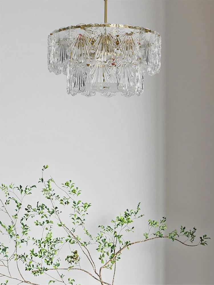 Modern minimalist dining room chandelier French retro light luxury