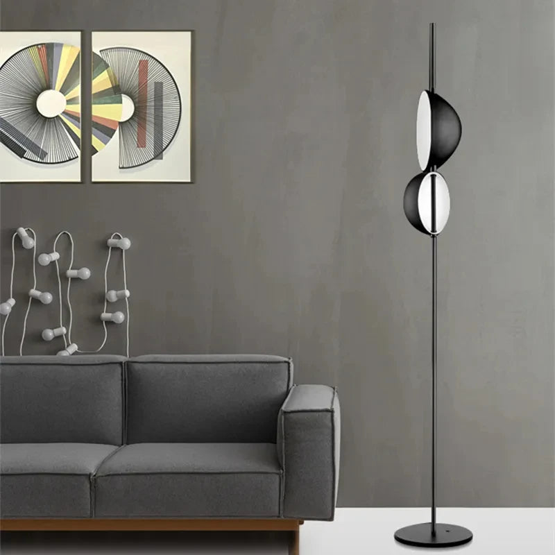 Black gold floor lamp LED minimalist Superluna Floor Lamp