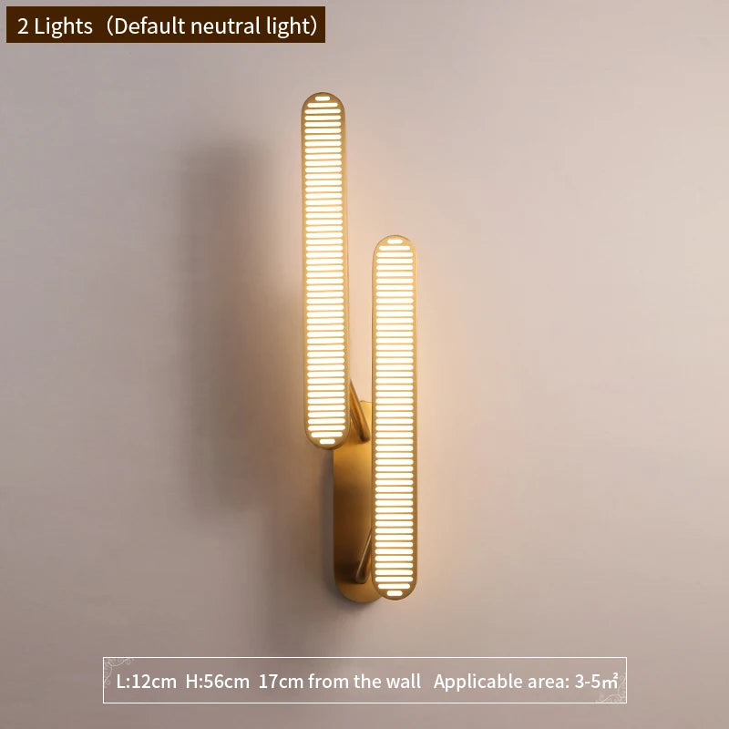 Postmodern Creative Copper Wall Lamp Indoor Minimalist LED Decor