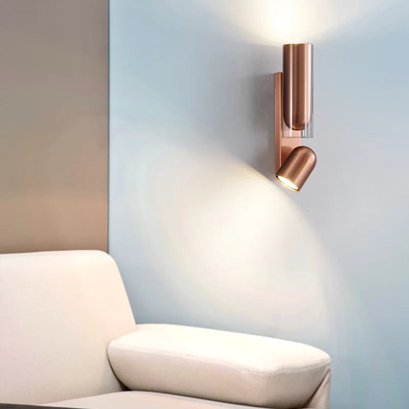 Luxury Stainless Steel Black Rose Gold High-end Wall Lamp GU10