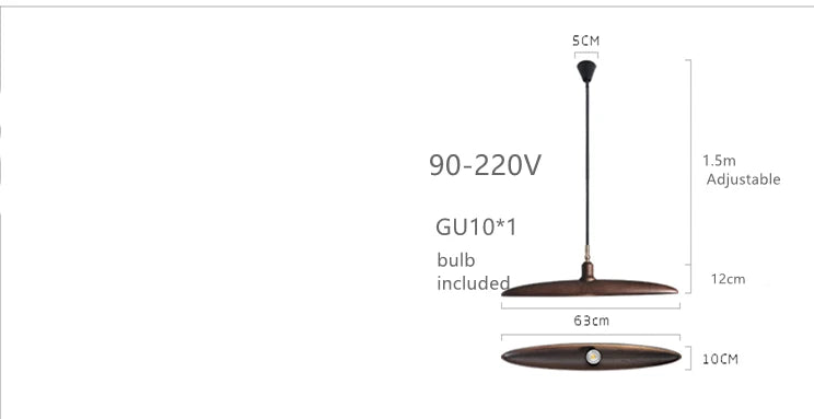 Walnut Solid Wood Popular Hot Selling Gu10 LED Wood Pendant Lamps